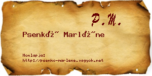 Psenkó Marléne névjegykártya